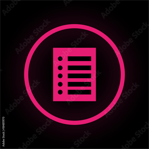 Neon Button rund - Umfrage