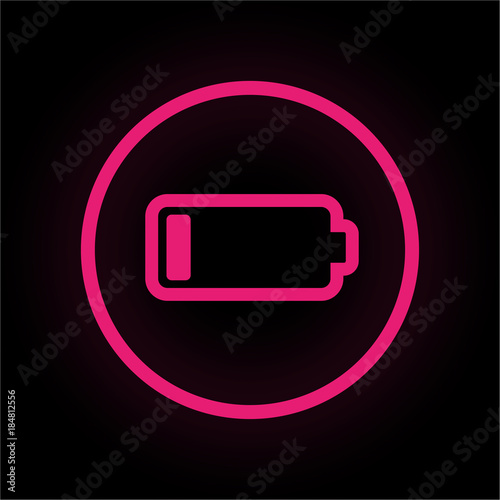 Neon Button rund - Batterie leer