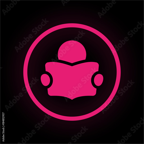 Neon Button rund - Buch lesen