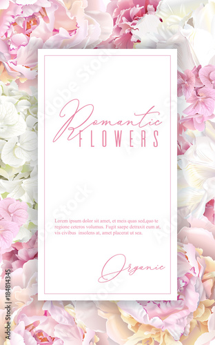 Peony pink vertical frame