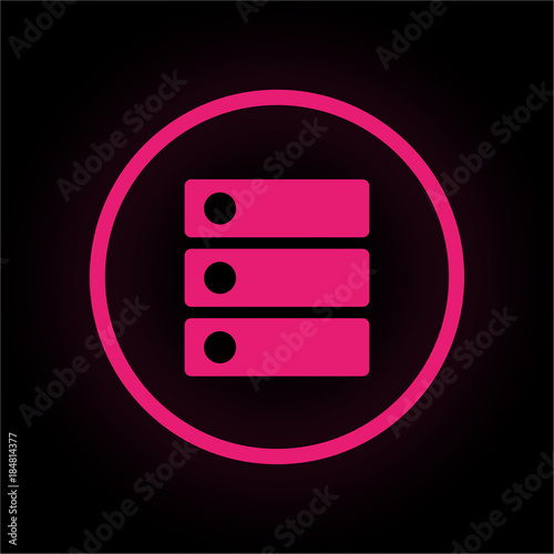 Neon Button rund - Ordner