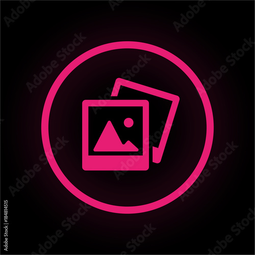 Neon Button rund - Fotos - Fotoalbum