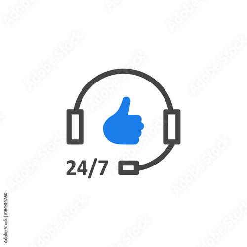 simple hotline support icon like good service