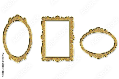 Marcos de cuadros y espejos de oro.