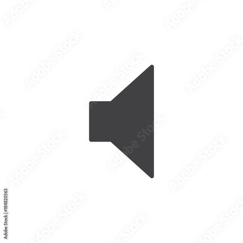 Speaker volume icon vector, filled flat sign, solid pictogram isolated on white. Sound symbol, logo illustration.