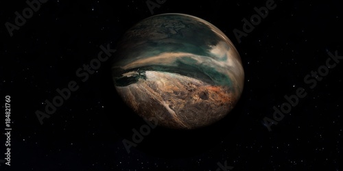 Unknown planet. 3D illustration photo