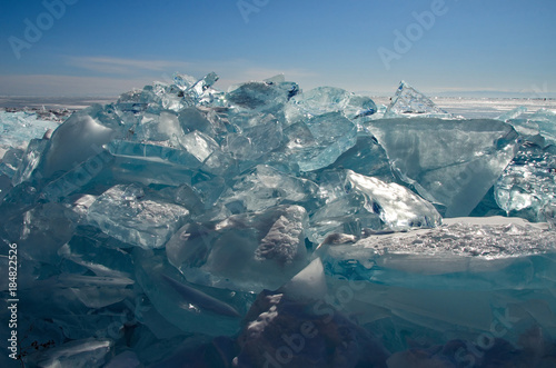 Russia. Amazing the transparency of the ice of lake Baikal due to the lack of snow and extreme cold in the winter.