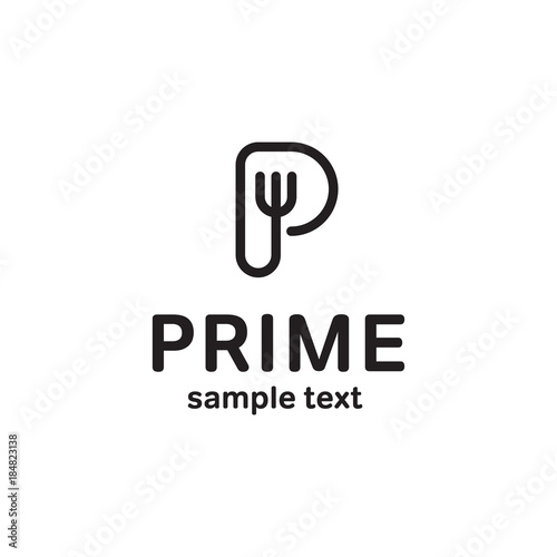 Prime Food Fork Logo Design