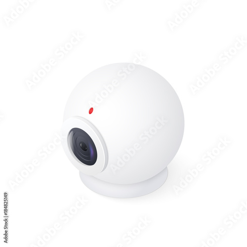 Web cam isolated on white background. Isometric vector illustration