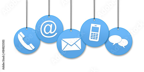 Contact us page concept on a white background
