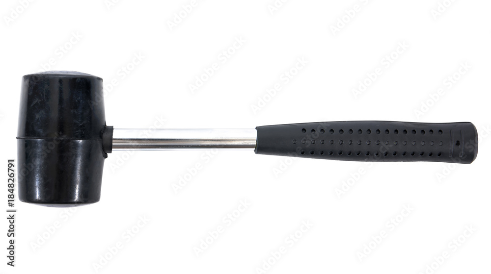 Rubber hammer isolated on white background Rubber hammer isolated on white background