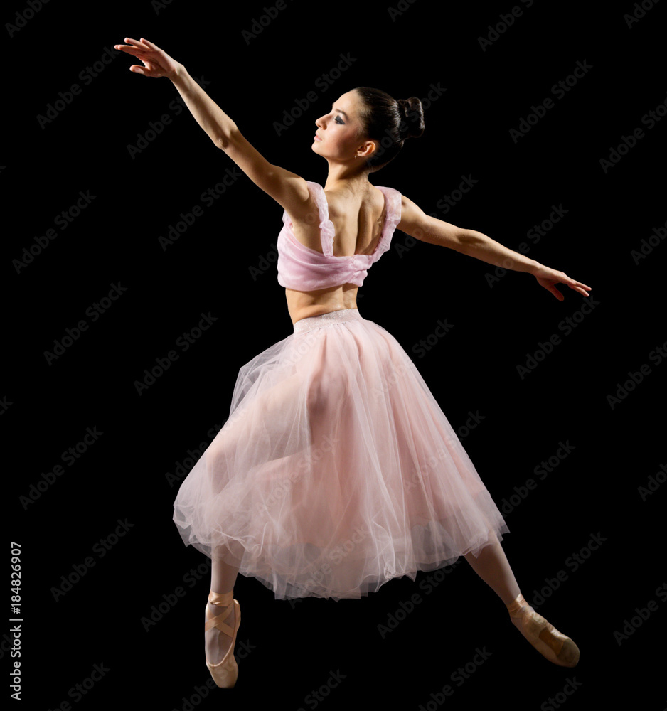 Fototapeta premium Ballerina (isolated on black version)