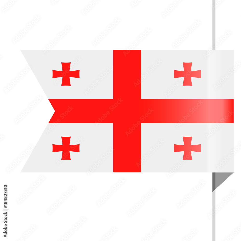 Georgia Flag Vector Bookmark Icon