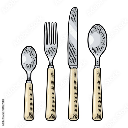 Knife, spoons and fork