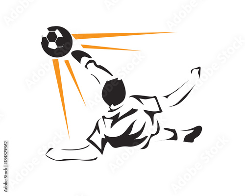 Modern Soccer Player In Action Illustration