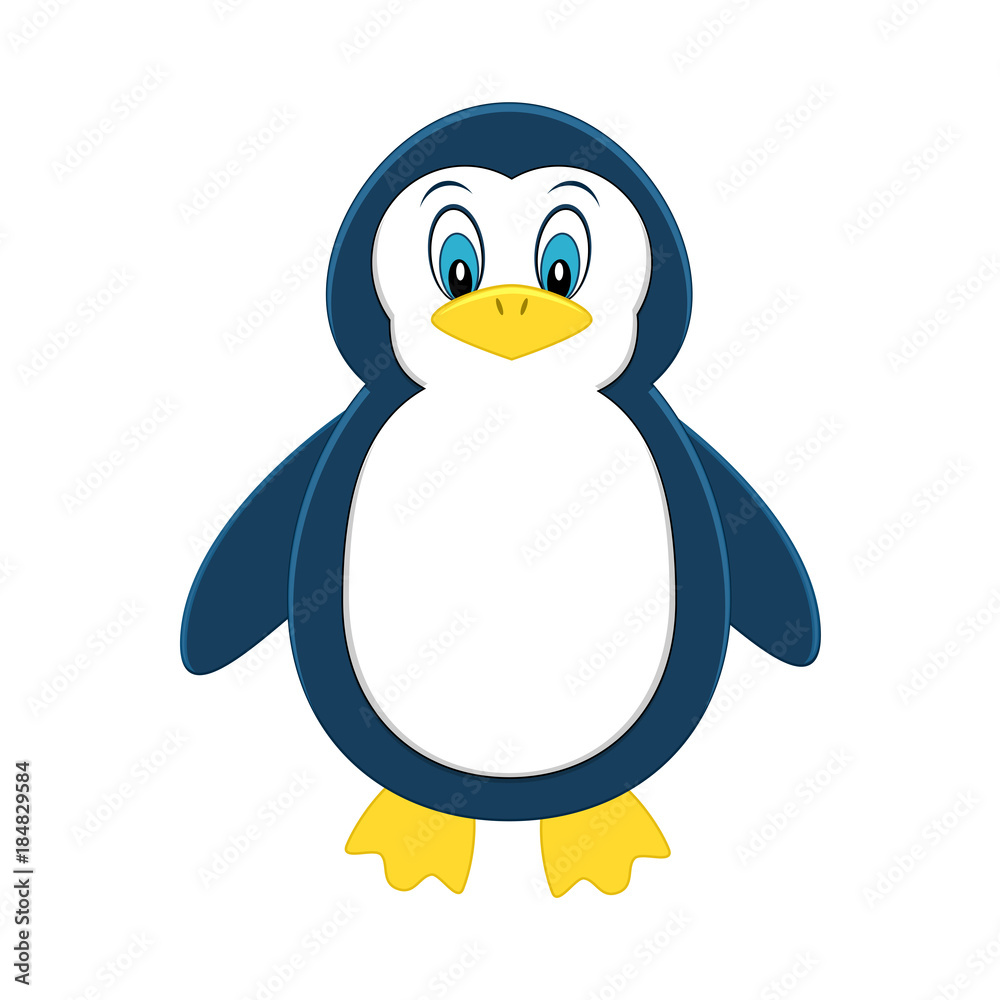 Obraz premium Cute cartoon penguin