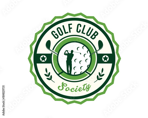 Modern Golf Sports Club Badge Logo
