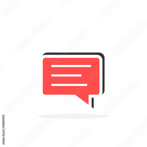 message in simple speech bubble icon