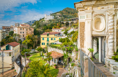 Fotografie Panoramic view from the Minerva's Garden in Salerno, Campania, Italy