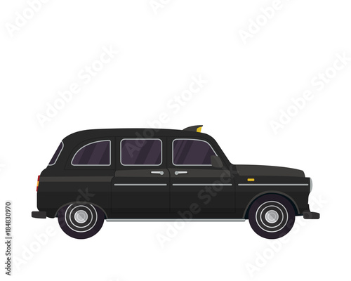 Vintage Black Taxi Illustration