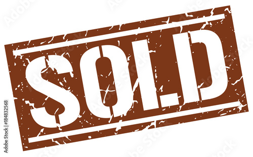 sold square grunge stamp