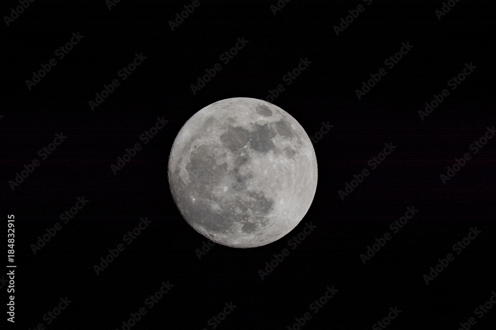 Detailed close up of a full moon showing craters Detailed close up of a full moon showing craters