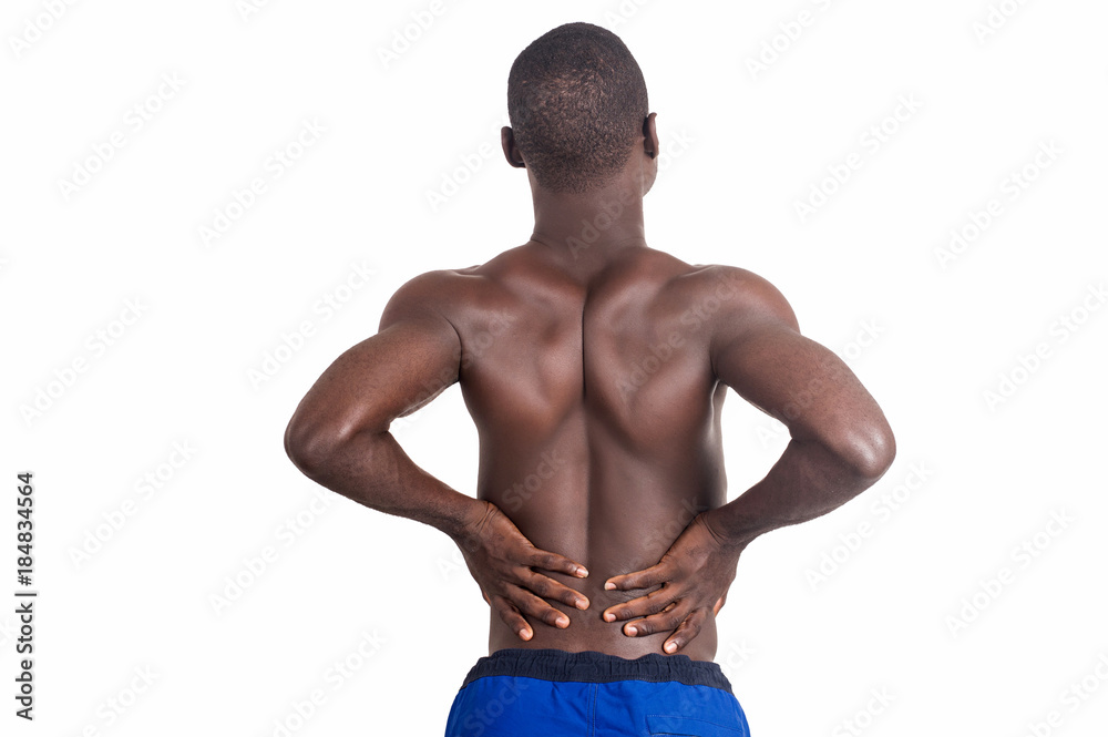 Fototapeta premium shirtless man with back pain