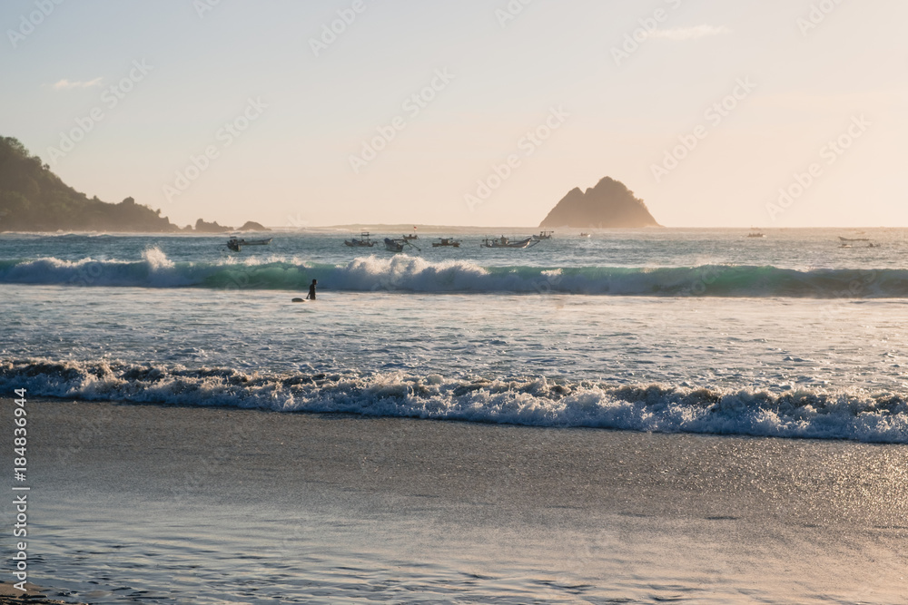 Surfstrand in Lombok Selong Belanak