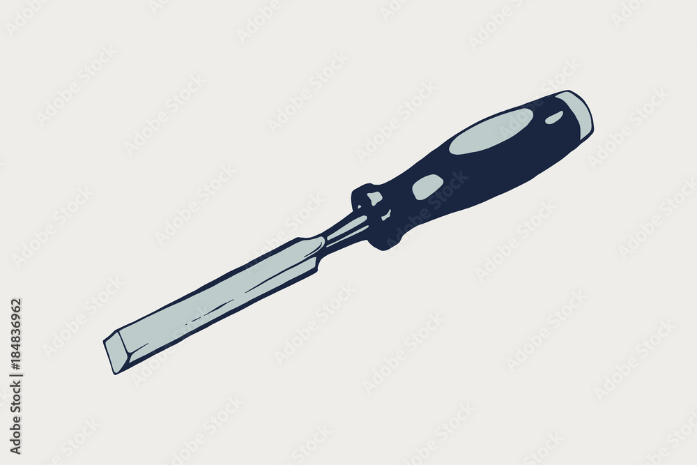 Obraz premium Chisel icon. Stock vector illustration.