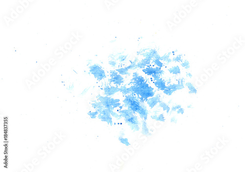  Hand-drawn abstract art blue. Decoration, design, cover.
