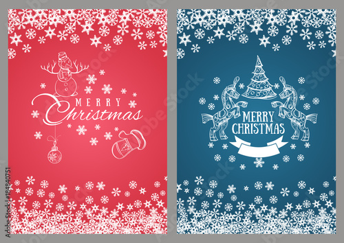 Merry Chrismas. Template for greeting cards, inviations, posters and more.
