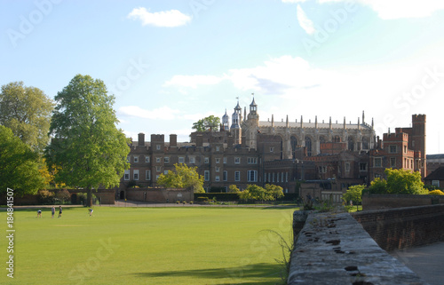 Eton College and College Field in the evening, United Kingdom photo