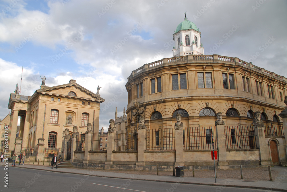 Sheldonian Theatre and Clarendon Building at Broad Street, Oxford