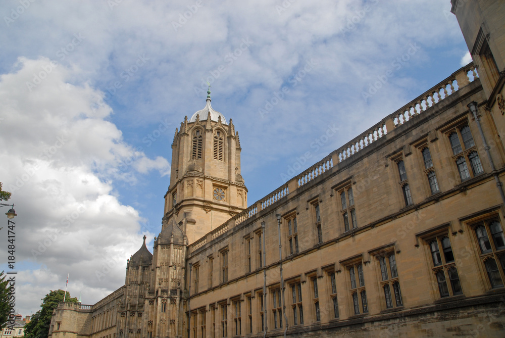 Tom Tower and Tom Gate at Christ Church College in Oxford, United Kingdom Tom Tower and Tom Gate at Christ Church College in Oxford, United Kingdom