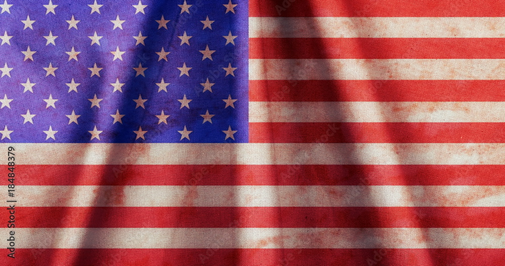 Fototapeta premium Old Grunge USA Flag