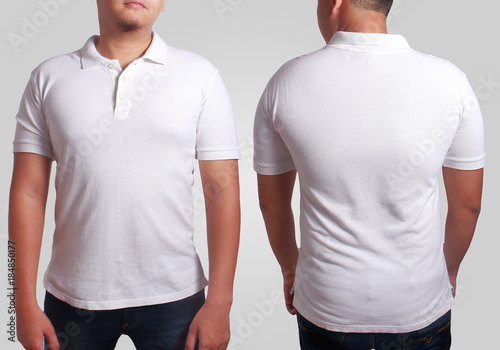 White polo shirt mockup template