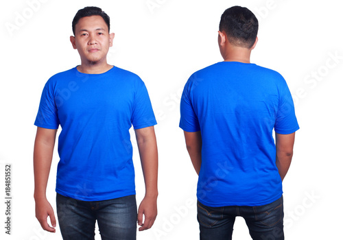 Blue shirt mockup template