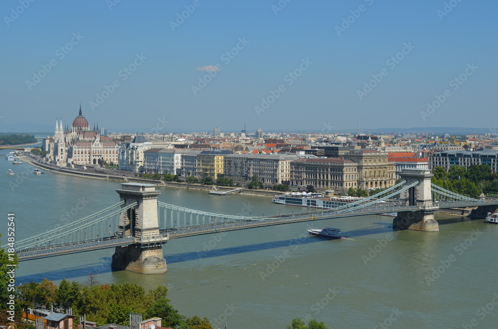 Budapest - Chain Bridge and Parliament