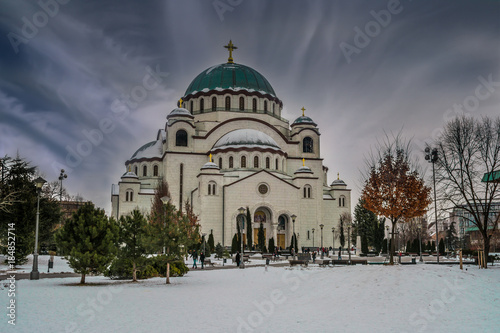 Church of Saint Sava (Hram Svetog Save), one of the main landmarks of Belgrade, Serbia.