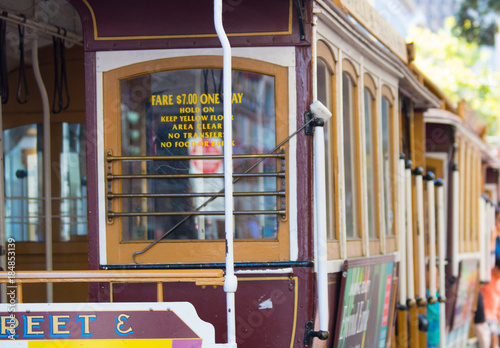 cable cars san francisco tourist attraction america