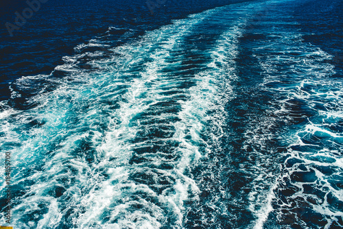 far away on the ocean