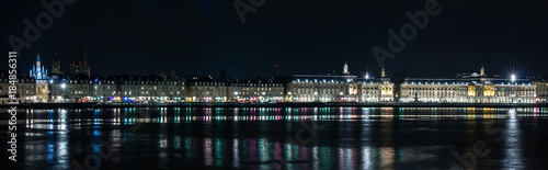 Bordeaux city docks  by night.