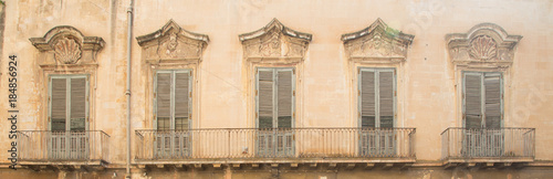 Lecce, Italy - Old windows in baroque style