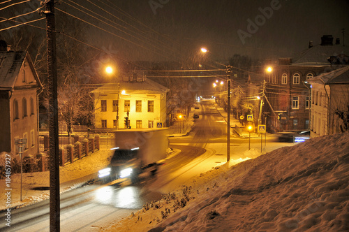 Evening Snow in the Town