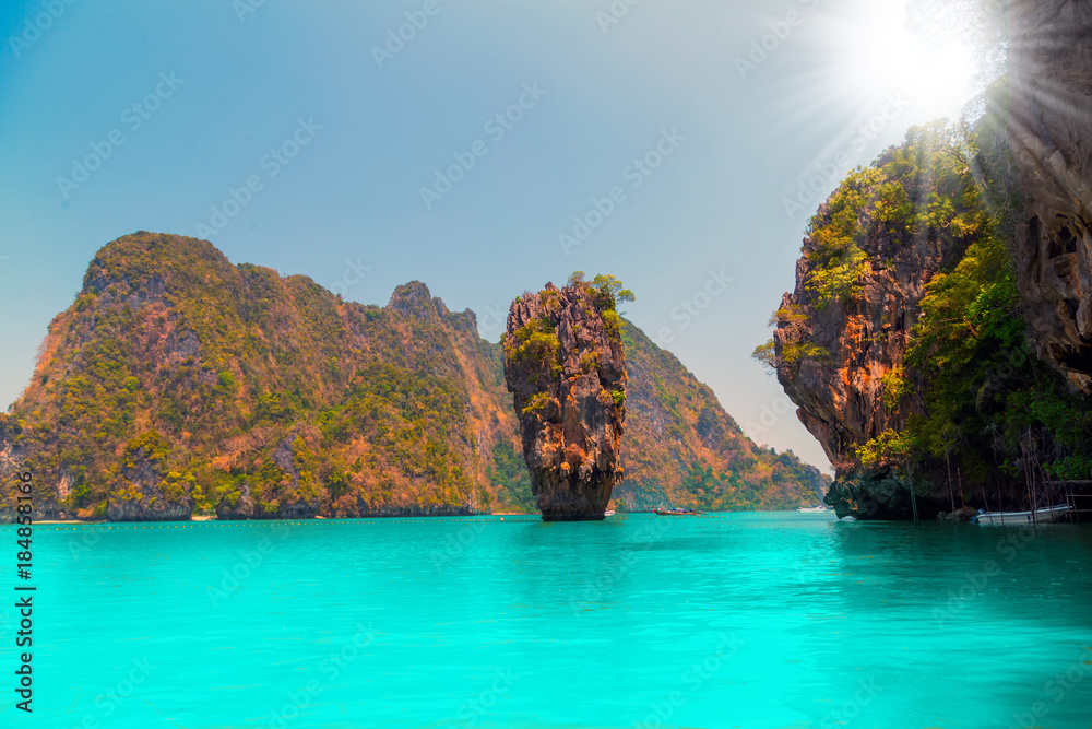 Thailand James Bond cliff stone Island, Phang Nga Stock Photo | Adobe Stock