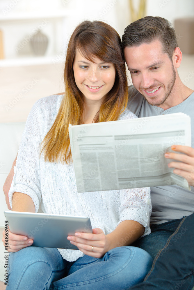 happy husband and wife resting at home happy husband and wife resting at home