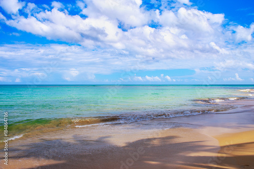 Caribbean beach and blue sky