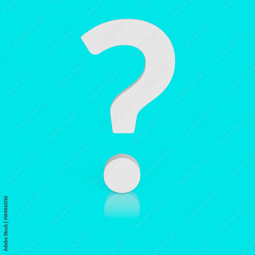 Isolate Question Mark on a Seamless and Slight Reflective Surface Isolate Question Mark on a Seamless and Slight Reflective Surface