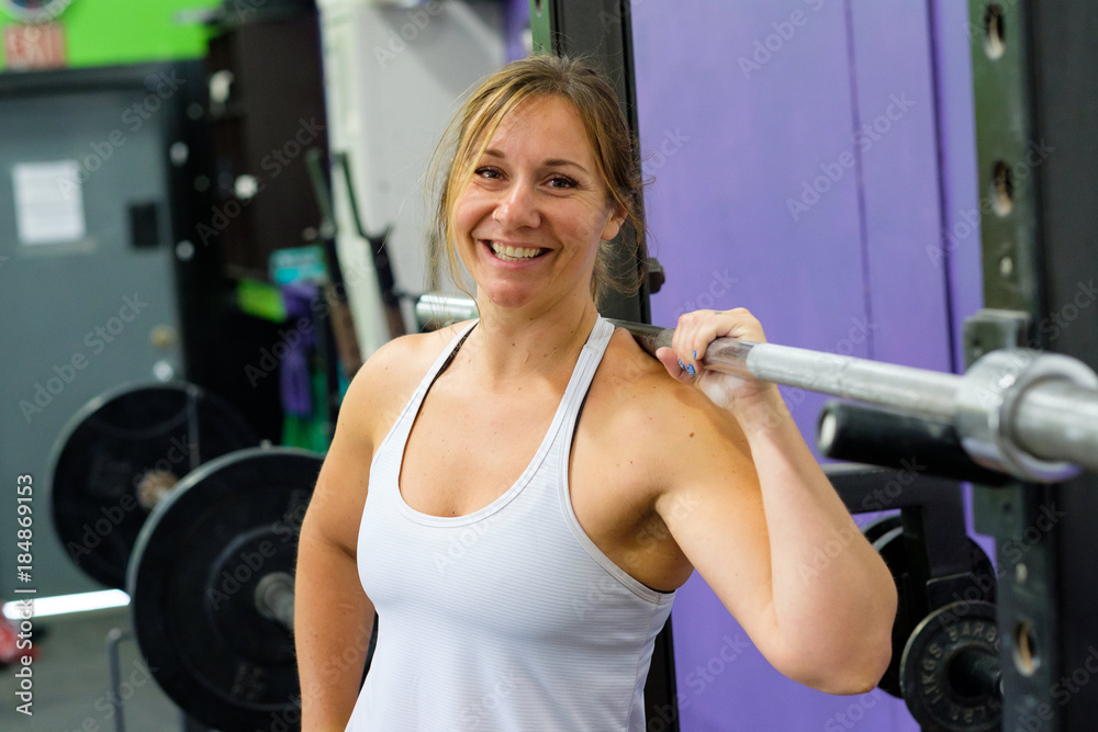 Female at Cross Training Fitness Gym Female at Cross Training Fitness Gym