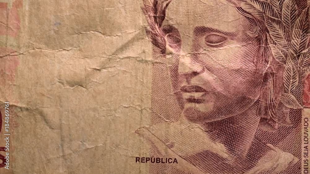 custom made wallpaper toronto digitalSliding motion of a 10 Reais bill money note, Brazilian Currency, full frame, closeup macro